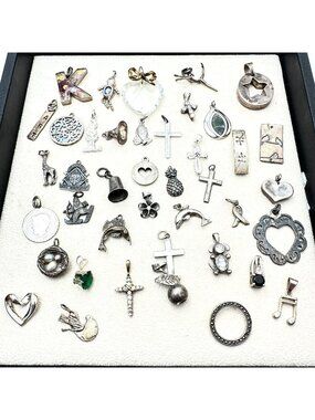 Sterling Silver Pendant Charm Lot 97 Grams Wear Scrap or Resell All XRF Tested
